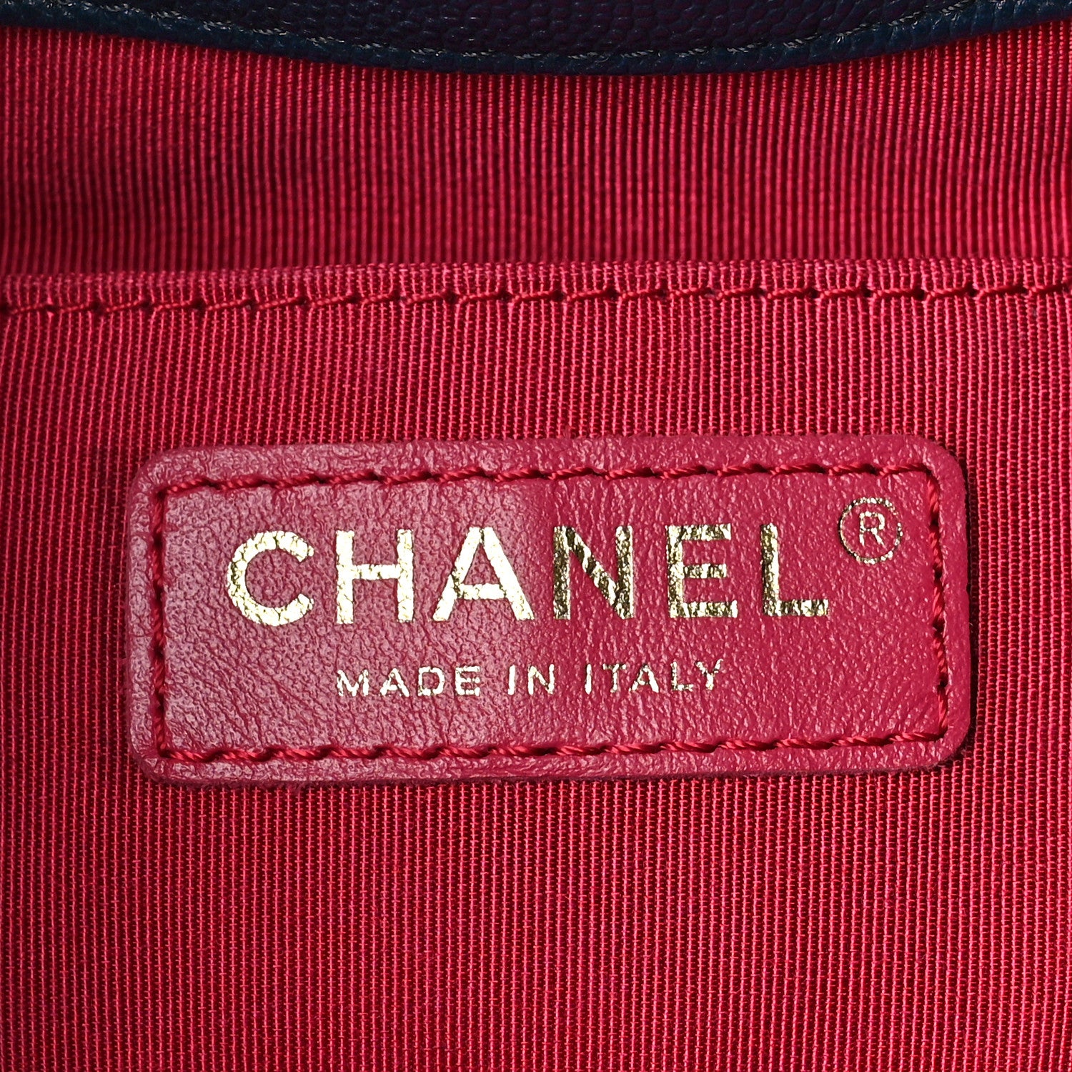 Chanel Caviar Quilted Fashion Therapy Bucket Drawstring Bag Navy 6 of 9