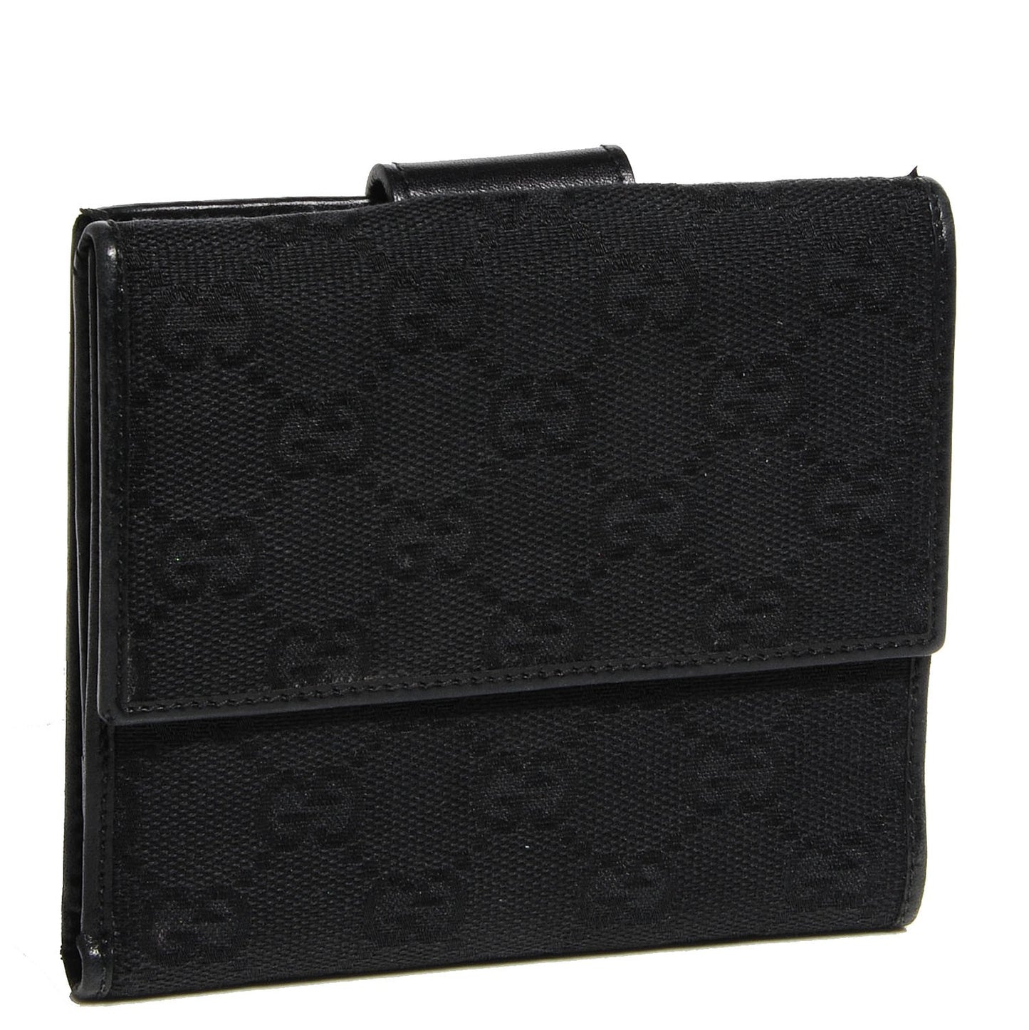 Monogram Compact Wallet Black