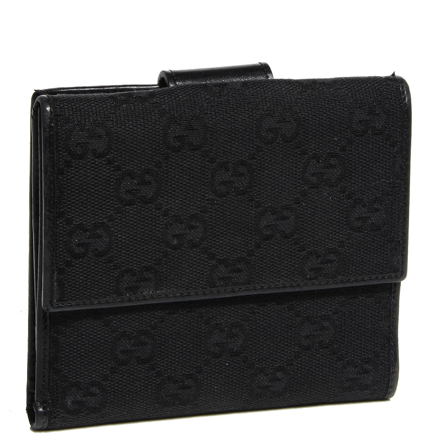 Gucci Monogram Compact Wallet Black 3 of 7
