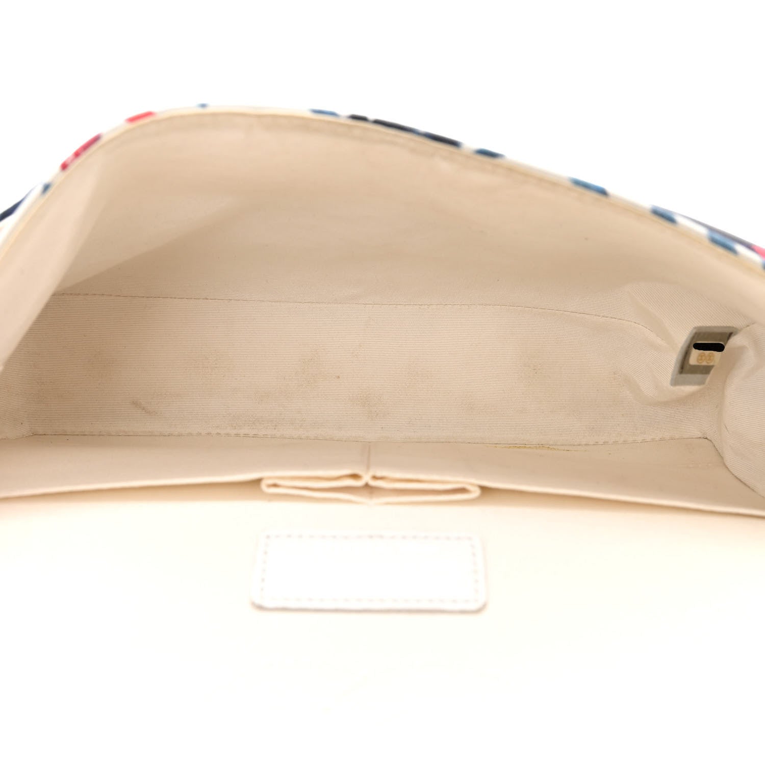 Chanel Lambskin Airline Printed Medium Double Flap White Red Blue 5 of 11