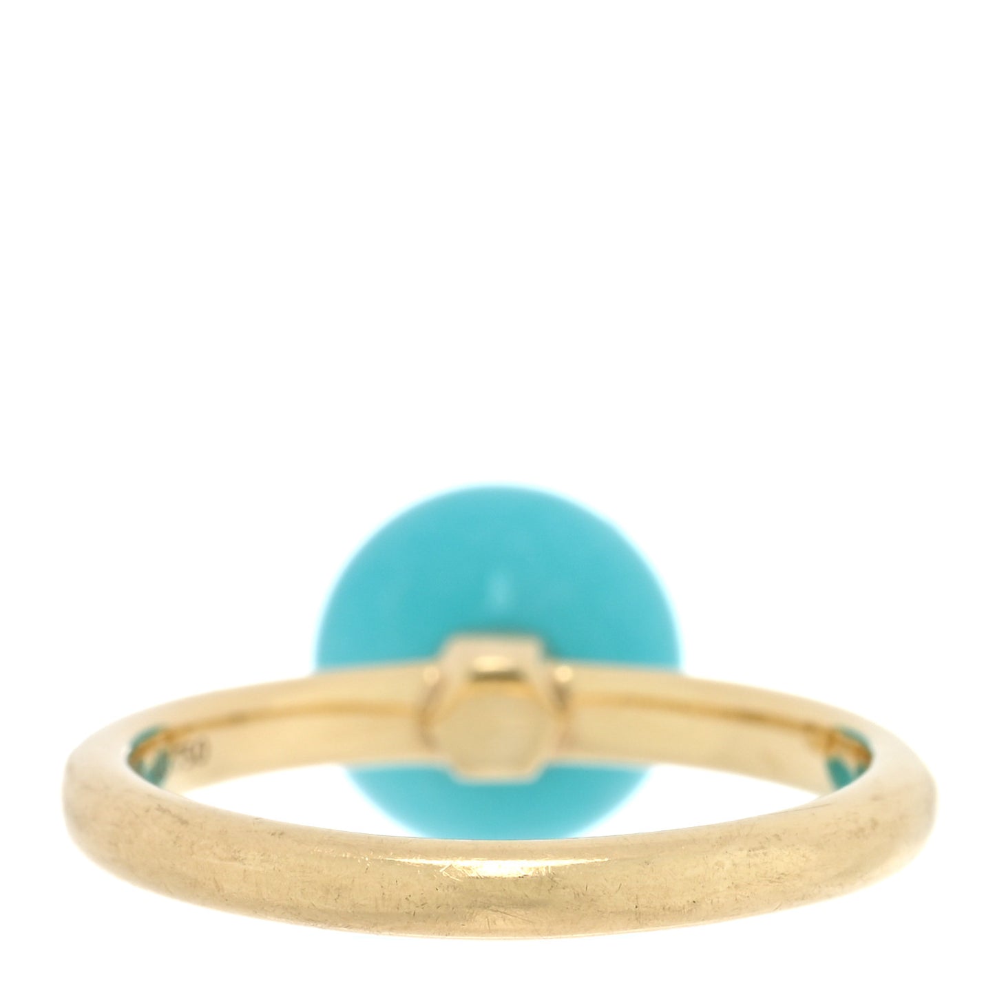 18K Yellow Gold Amazonite 8mm HardWear Ball Ring 45 3.5