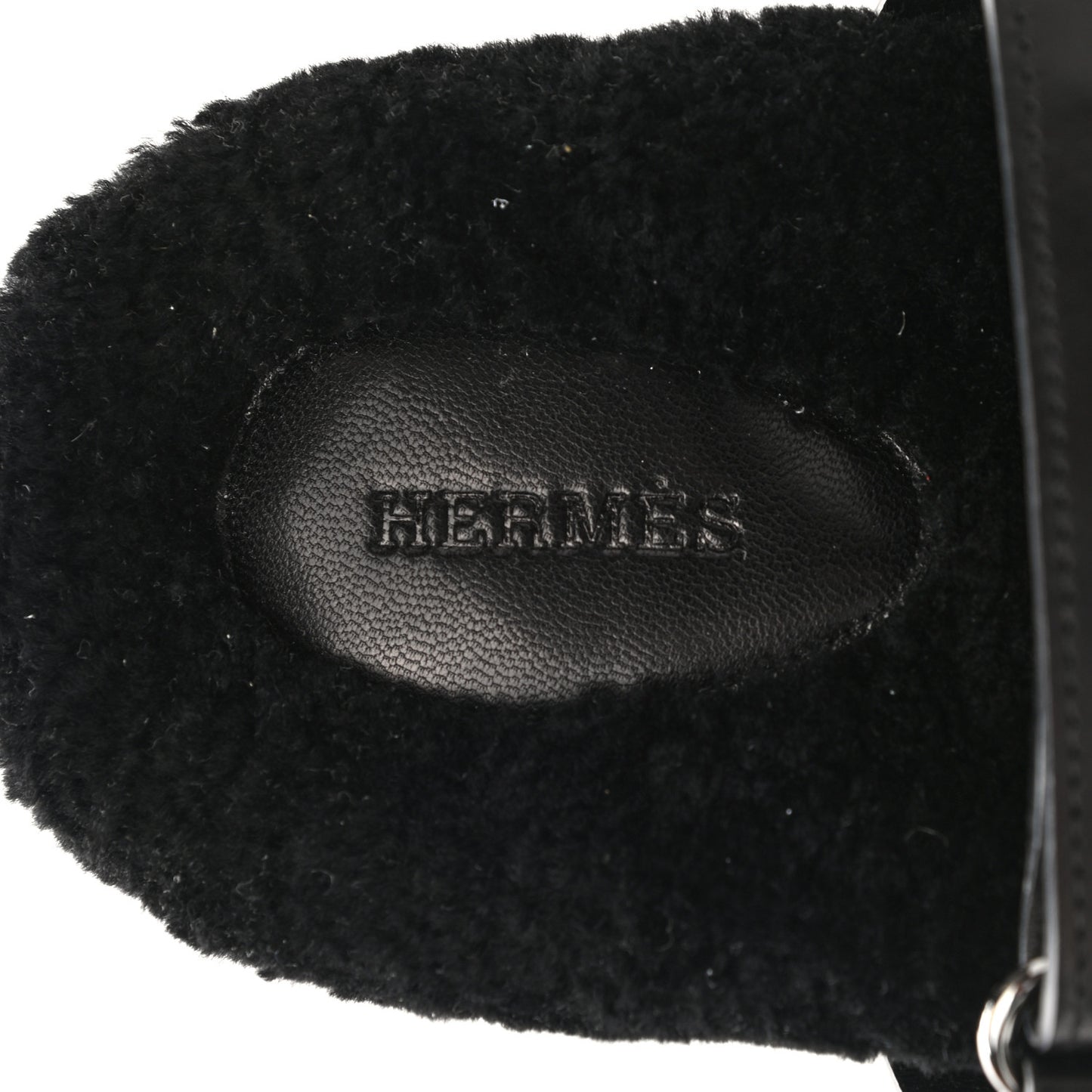 Calfskin Woolskin Womens Chypre Sandals 38 Black