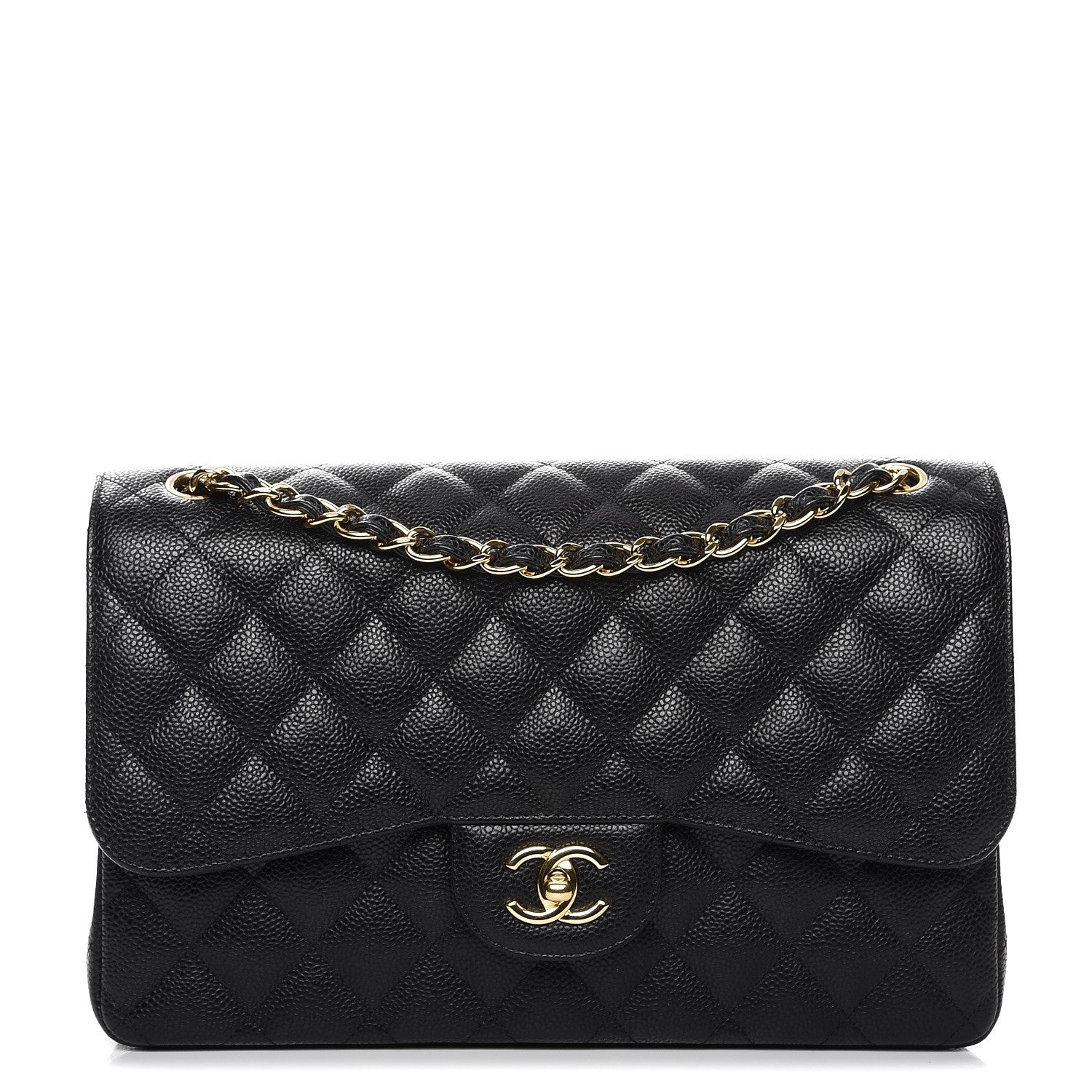 Chanel Caviar Quilted Jumbo Double Flap Black 1 of 8