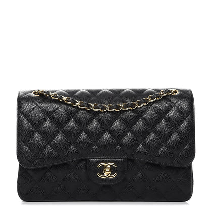 Chanel Caviar Quilted Jumbo Double Flap Black 1 of 8