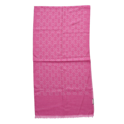 Gucci Wool Silk GG Monogram GGNat Scarf Roseate 3 of 8