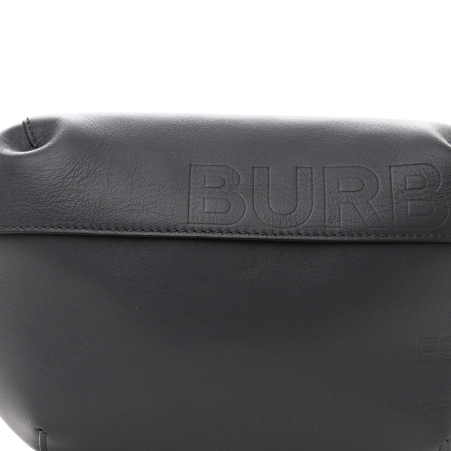 Calfskin Horseferry Print Medium Sonny Bum Bag Dark Ash Grey