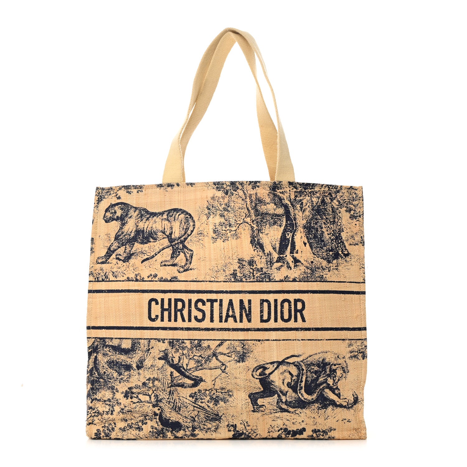 Christian Dior Straw Dioriviera Tote Beige 1 of 13