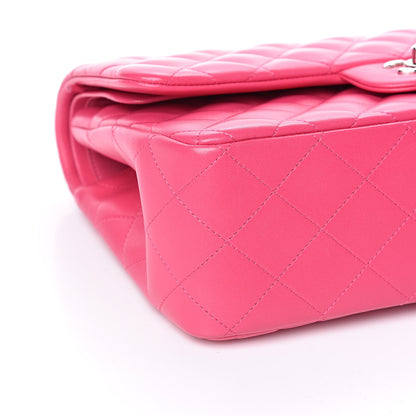Chanel Lambskin Quilted Jumbo Double Flap Dark Pink 8 of 10