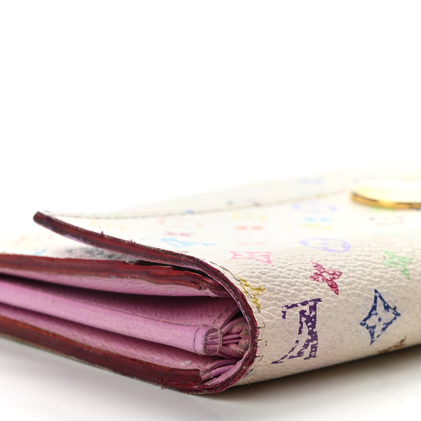 Monogram Multicolor Sarah Wallet White Litchi