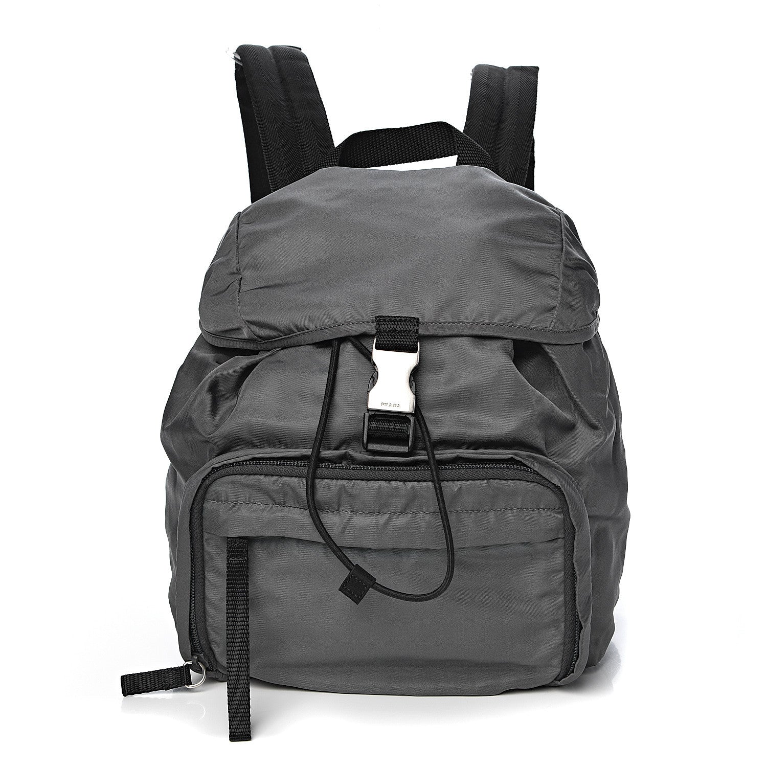 Prada Tessuto Nylon Montagna Small Single Buckle Backpack Ardesia 1 of 10