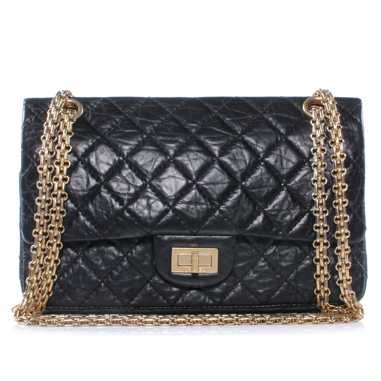 Chanel Aged Calfskin 50th Anniversary 2.55 Reissue 225 Flap Black 1 of 8