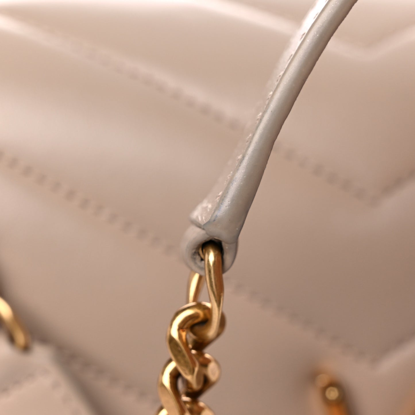 Calfskin Y Quilted Monogram Medium Loulou Chain Satchel Dark Beige