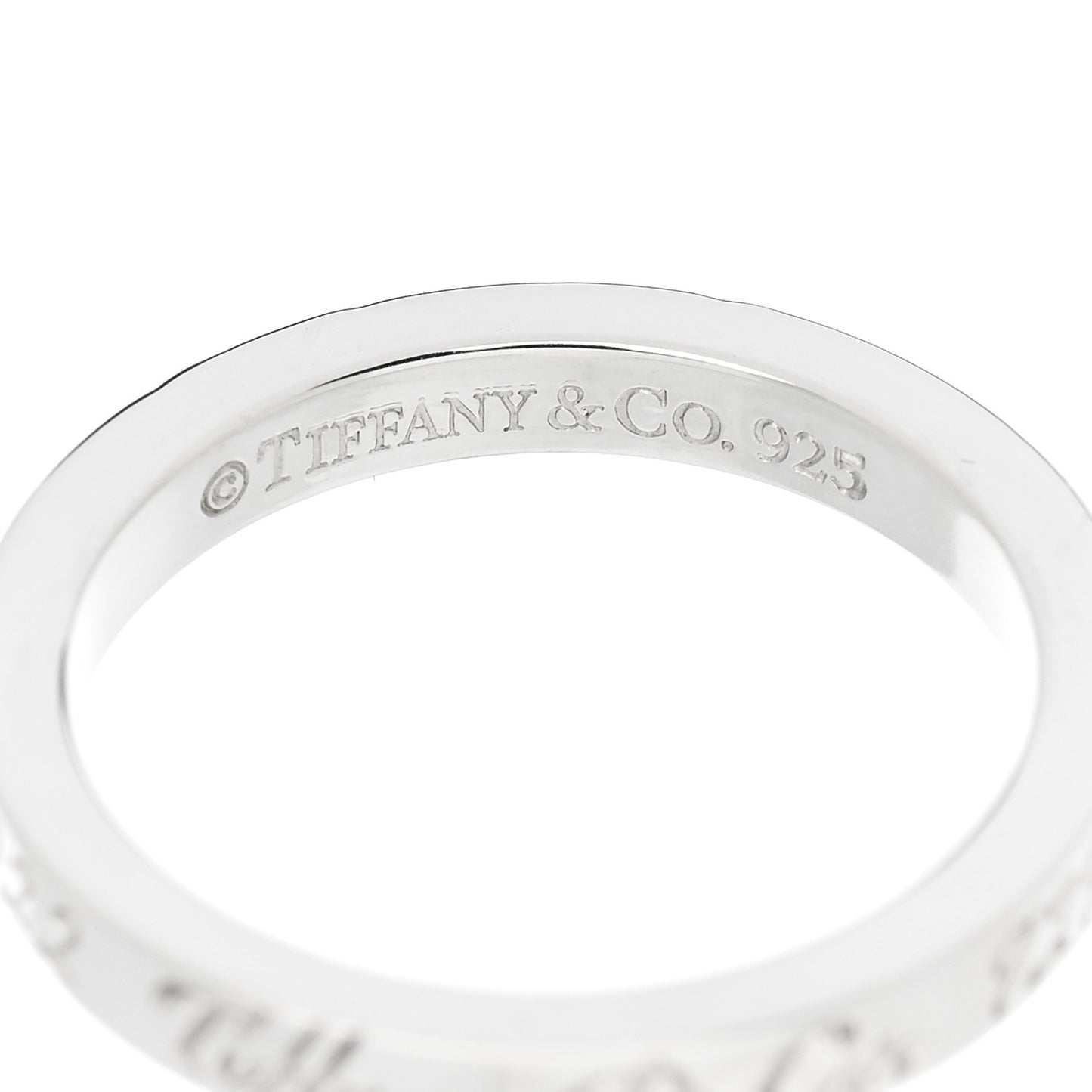Sterling Silver Narrow Notes Ring 52 6