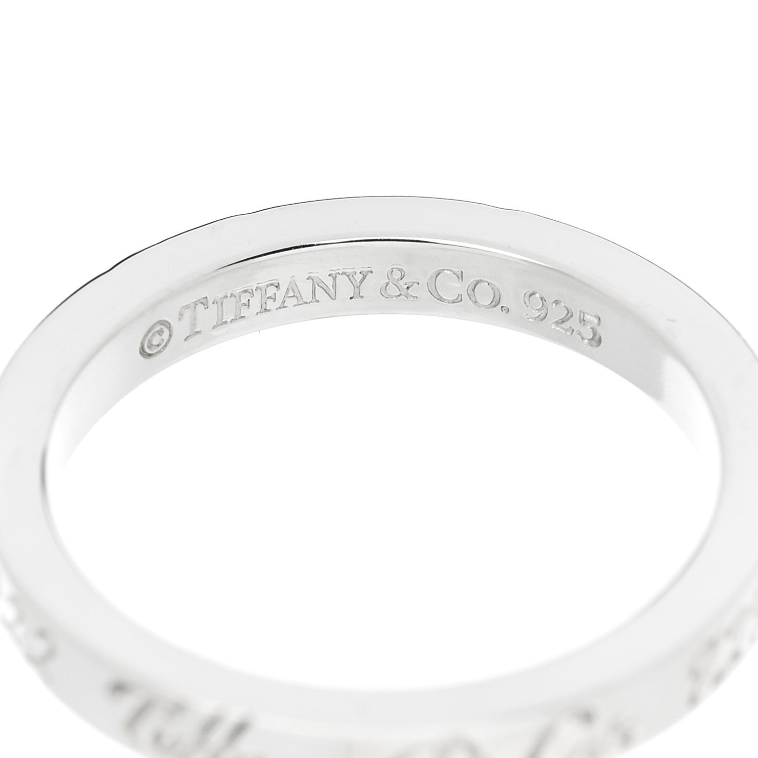 Tiffany Sterling Silver Narrow Notes Ring 52 6 4 of 4