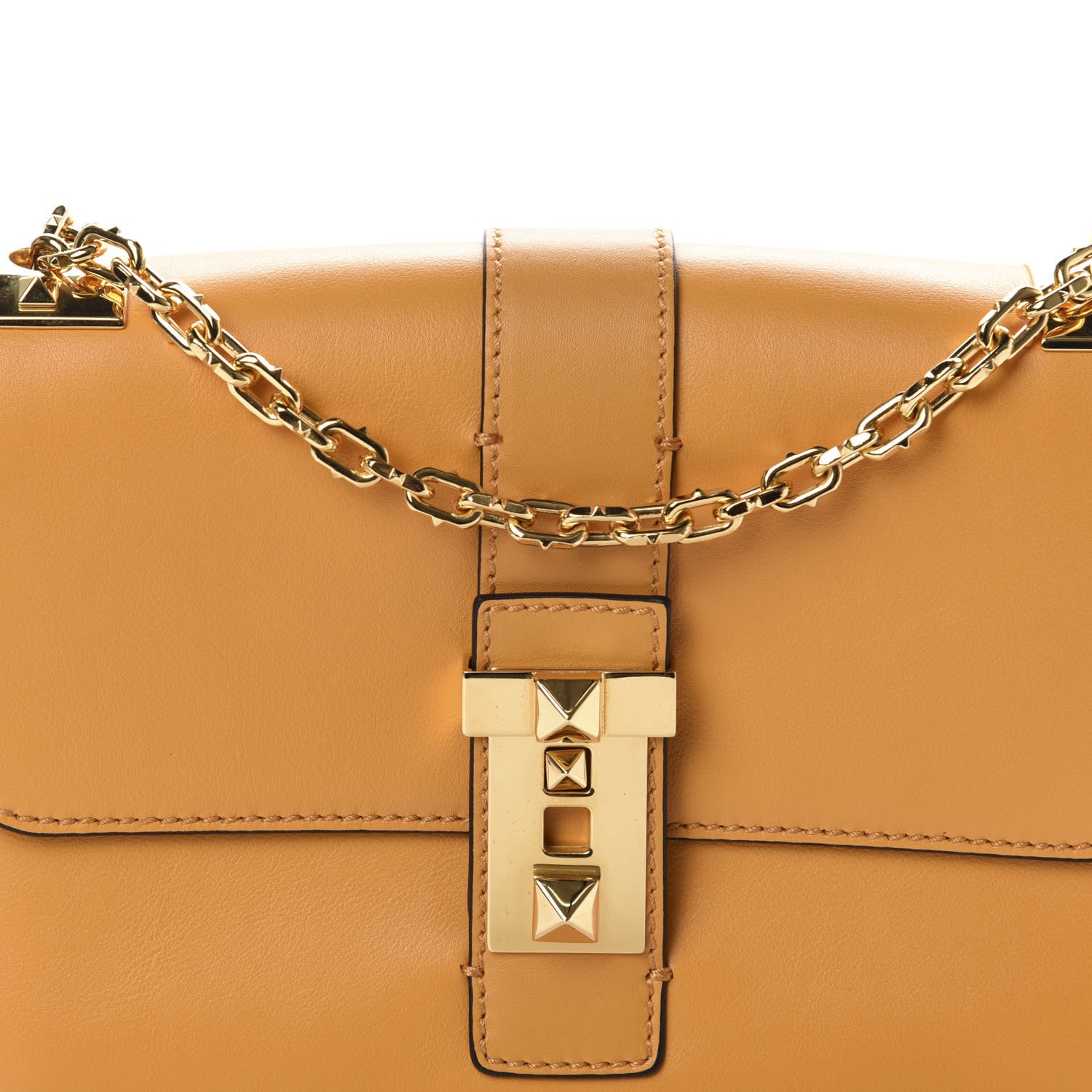 Valentino Garavani Vitello B-Rockstud Flap Mandarin Sorbet 9 of 9