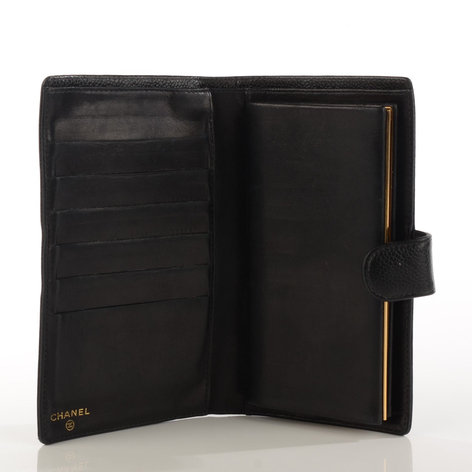 Chanel Caviar CC French Wallet Black 8 of 8