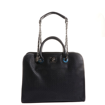 Chanel Calfskin Perforated Up In The Air Tote Black 1 of 9