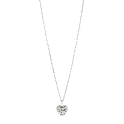 Gucci Sterling Silver Blind for Love Heart Pendant Necklace 1 of 6