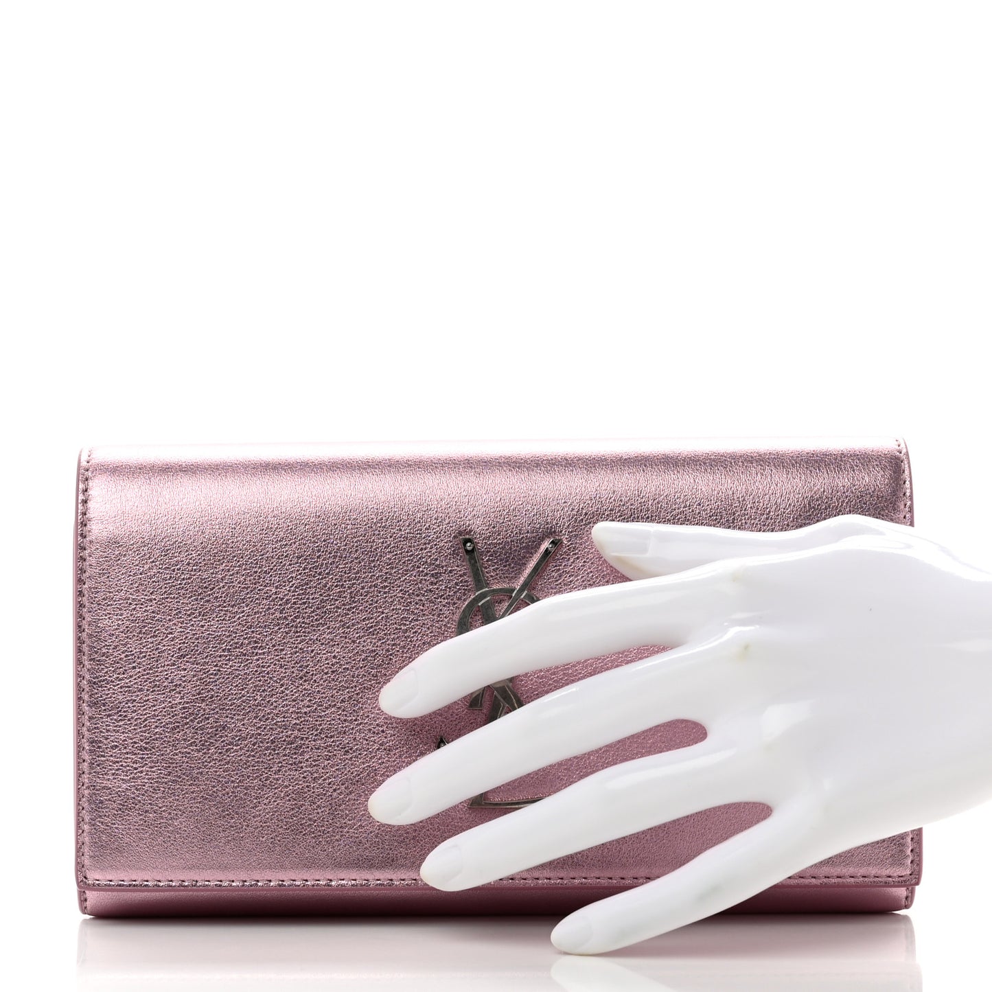 Metallic Calfskin Classic Monogram Cassandre Wallet New Azalea