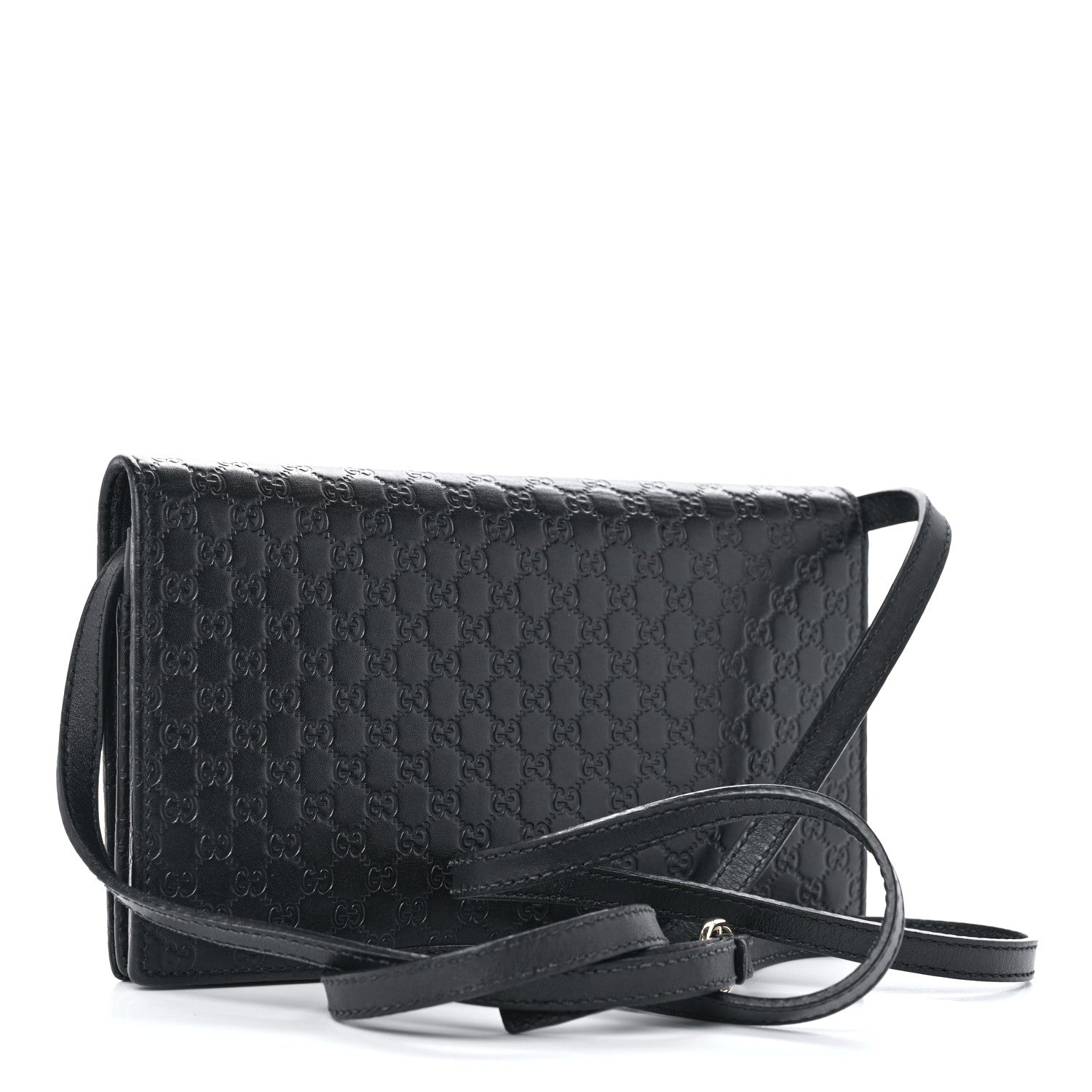 Gucci Microguccissima Crossbody Wallet Black 3 of 11