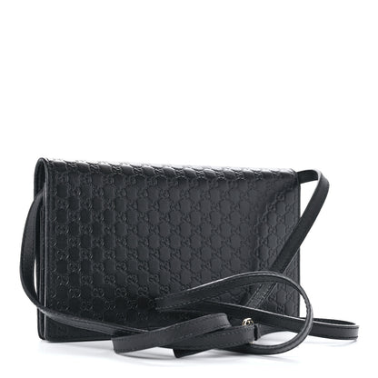 Gucci Microguccissima Crossbody Wallet Black 3 of 11