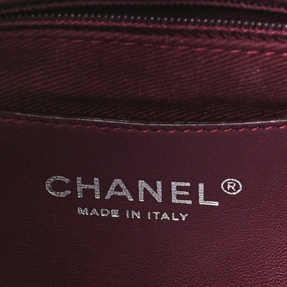 Chanel Patent Quilted Medium Just Mademoiselle Bowling Bag Burgundy 6 of 9