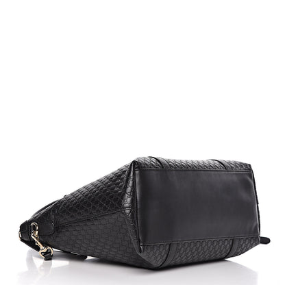 Gucci Soft Microguccissima Medium Zippered Satchel Black 5 of 17