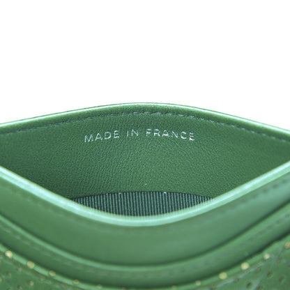 Chanel Perforated Lambskin Quilted Card Holder Green 7 of 12