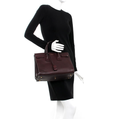 Saint Laurent Calfskin Small Sac De Jour Amarena 3 of 8
