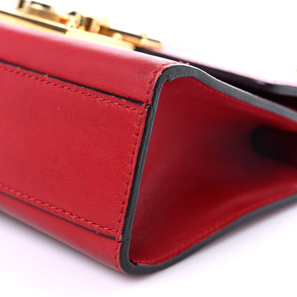 Gucci Calfskin Small Padlock Shoulder Bag Hibiscus Red 9 of 15