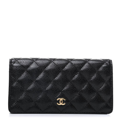 Chanel Caviar Quilted Yen Wallet Black 1 of 9