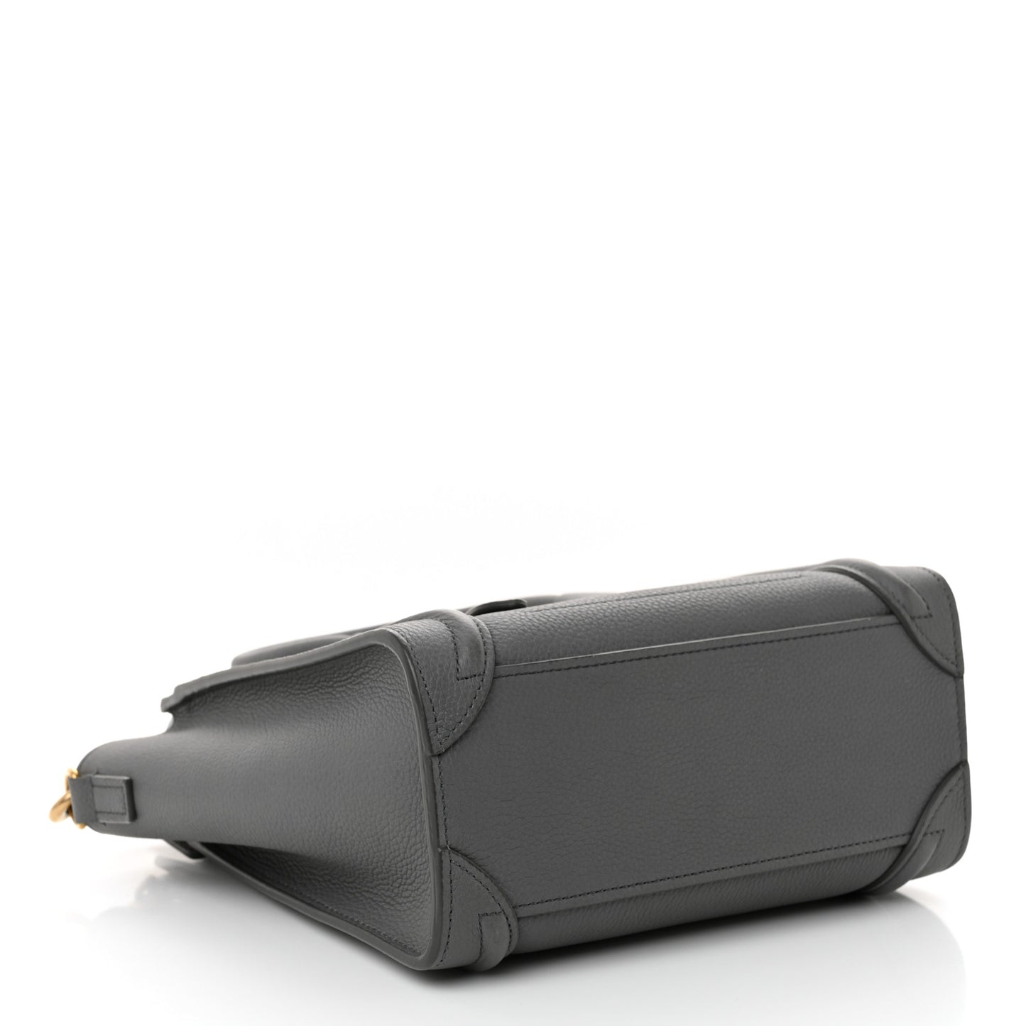 Baby Drummed Calfskin Nano Luggage Kohl