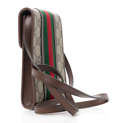 Gucci GG Supreme Monogram Web Mini Ophidia Crossbody Bag Beige New Acero 3 of 11