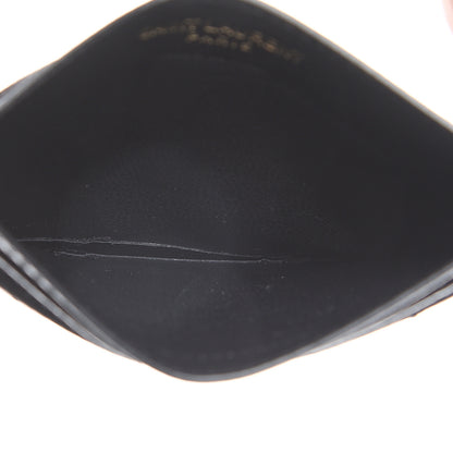 Saint Laurent Grain De Poudre Matelasse Chevron Monogram Credit Card Case Black 4 of 5