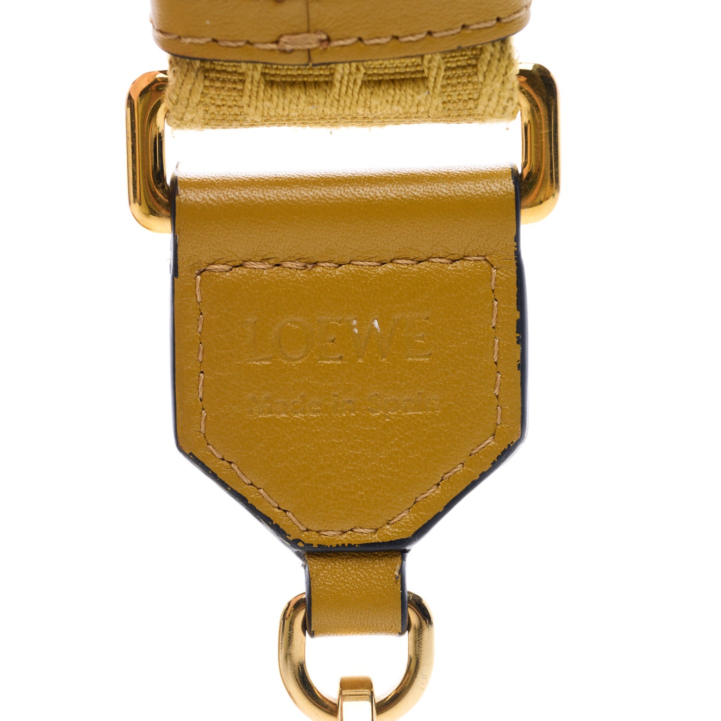 Calfskin Jacquard Anagram Strap Ochre