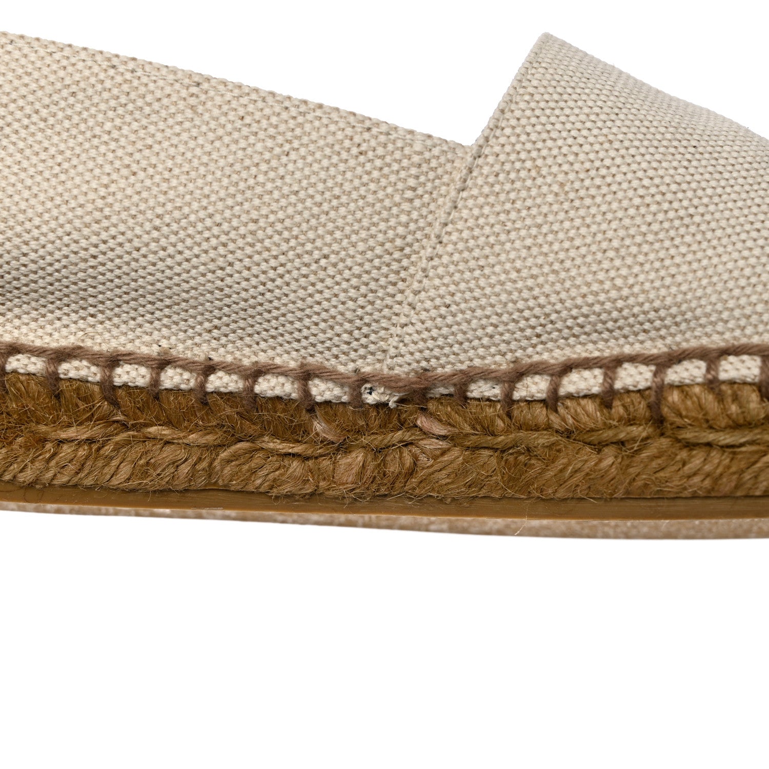 Saint Laurent Canvas Nappa Elba Light Logo Embroidered Espadrilles 36 Panna 10 of 12
