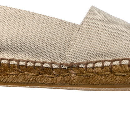 Saint Laurent Canvas Nappa Elba Light Logo Embroidered Espadrilles 36 Panna 10 of 12