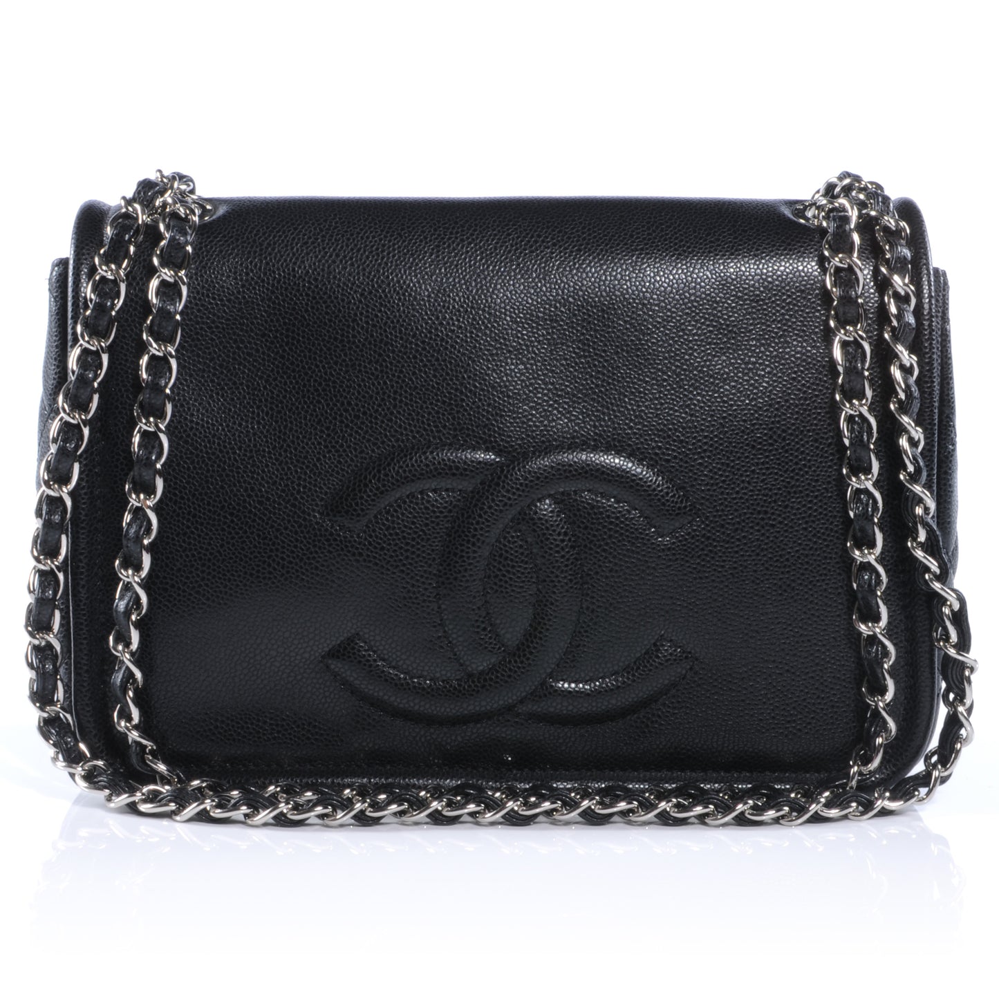 Caviar Timeless Large Flap Black