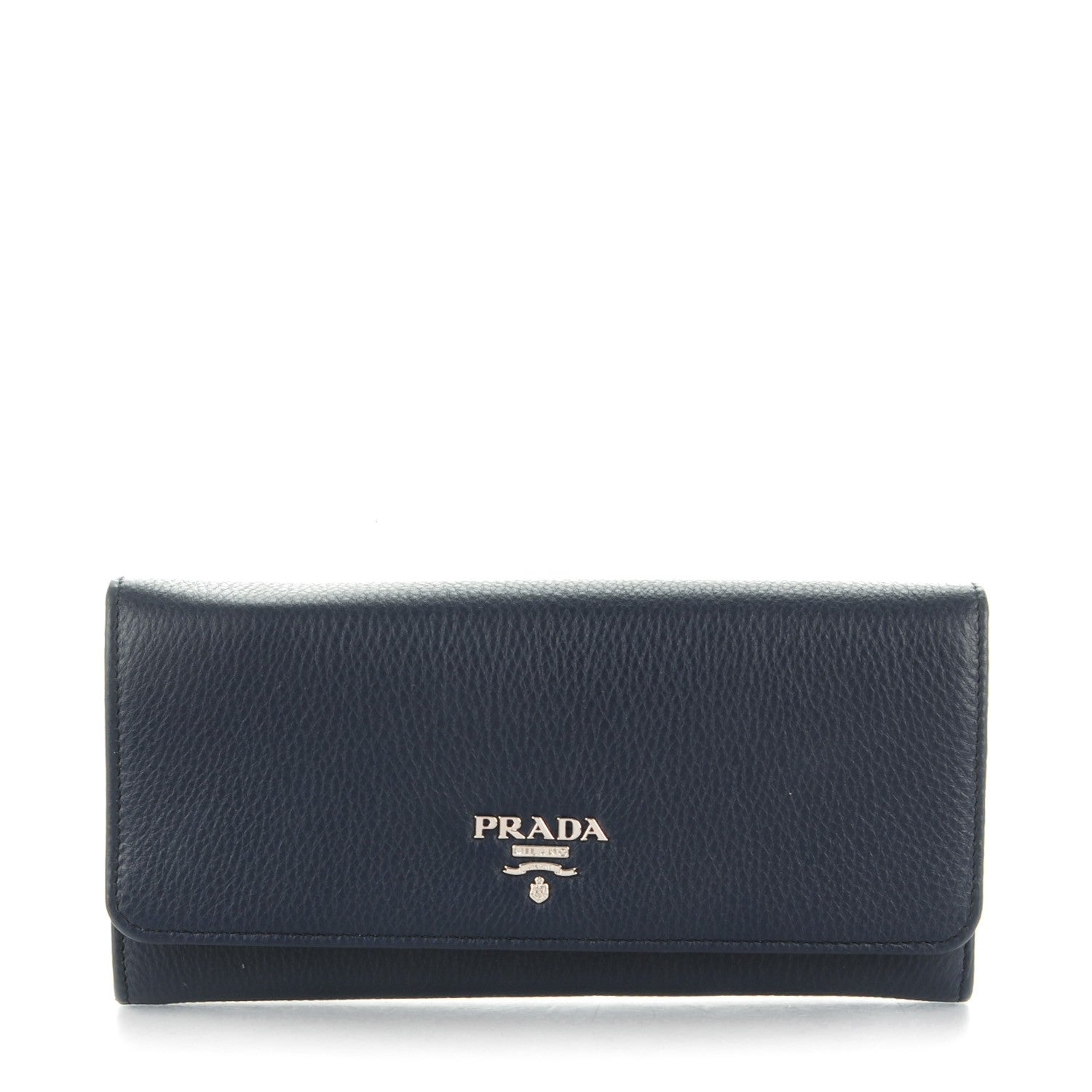 Prada Vitello Phenix Continental Flap Wallet Baltico 1 of 8