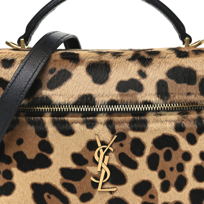 Saint Laurent Pony Hair Leopard Print Mini Gaby Vanity Case Brown Black 8 of 10