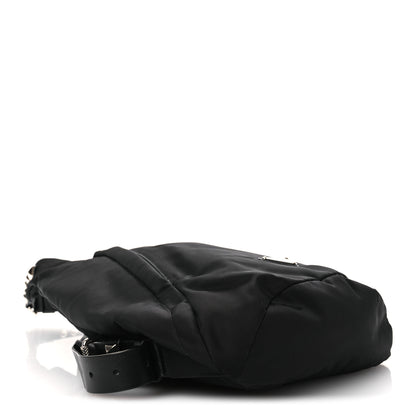 Prada Nylon New Vela Studded Sling Backpack Black Fuoco 4 of 10