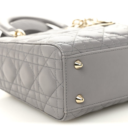 Christian Dior Lambskin Cannage Small Lucky Badges My Lady Dior Grey 8 of 10