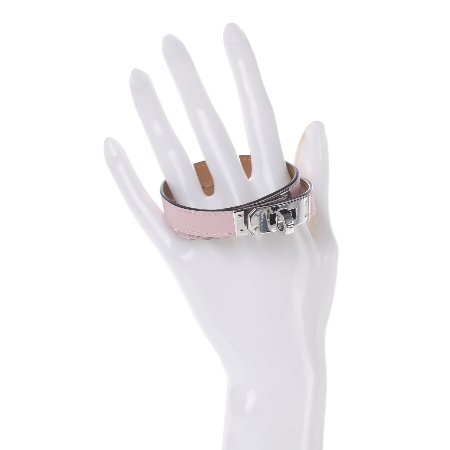 Hermes Swift Kelly Double Tour Bracelet T3 Rose Sakura 2 of 5