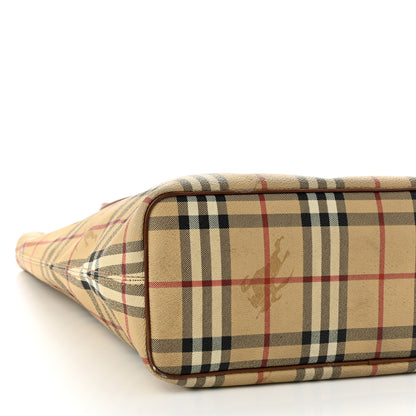 Burberry Haymarket Check Tote Brown 9 of 11