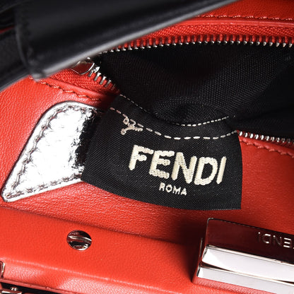 Fendi Nappa Karung Monster Eyes Mini Peekaboo Iconic Satchel Black Papavero 10 of 12