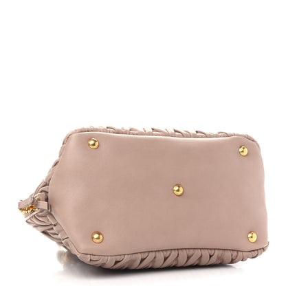 Miu Miu Nappa Matelasse Top Handle Bowler Cammeo 4 of 9
