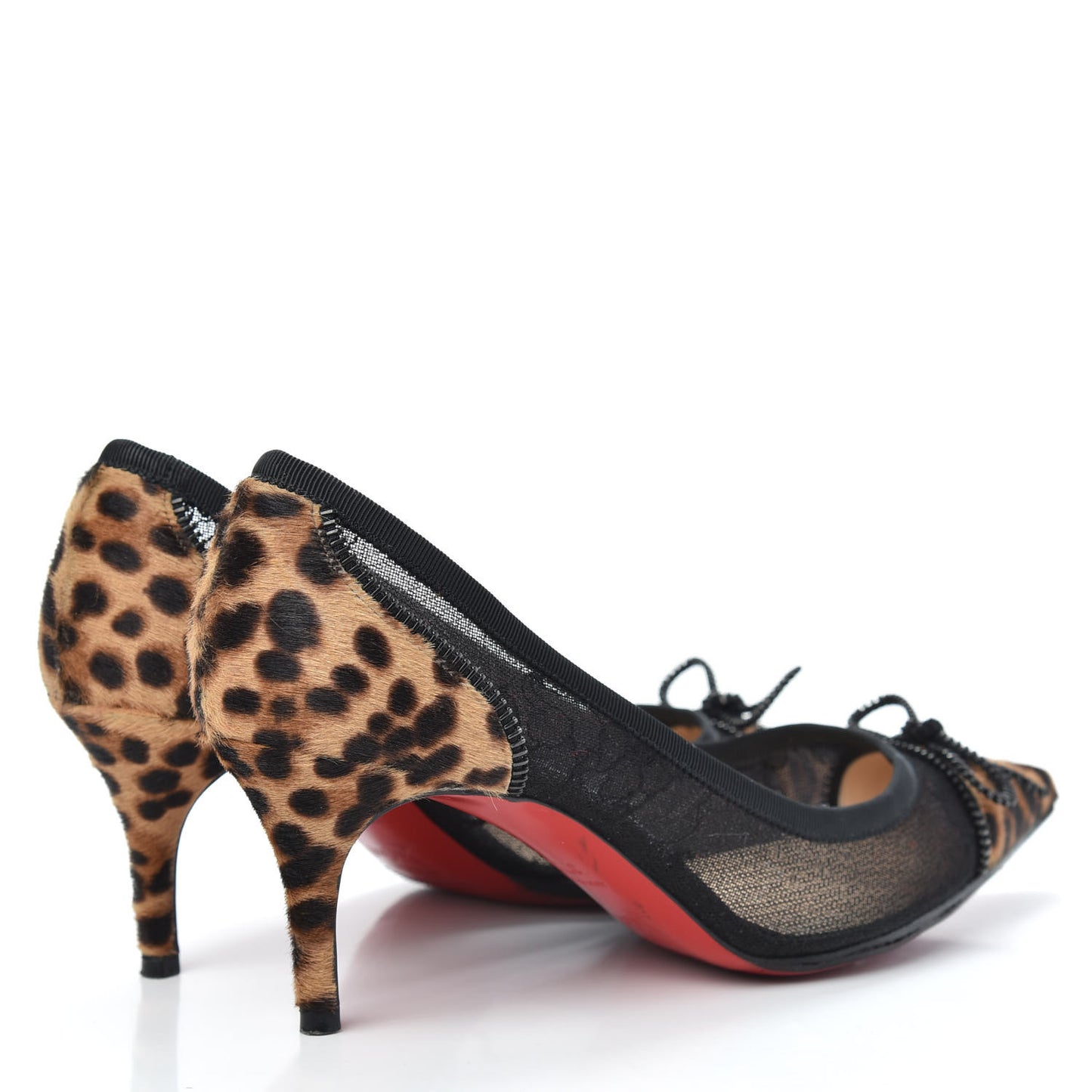 Pony Hair Lace Leopard Souris 70 Pumps 37.5 Black