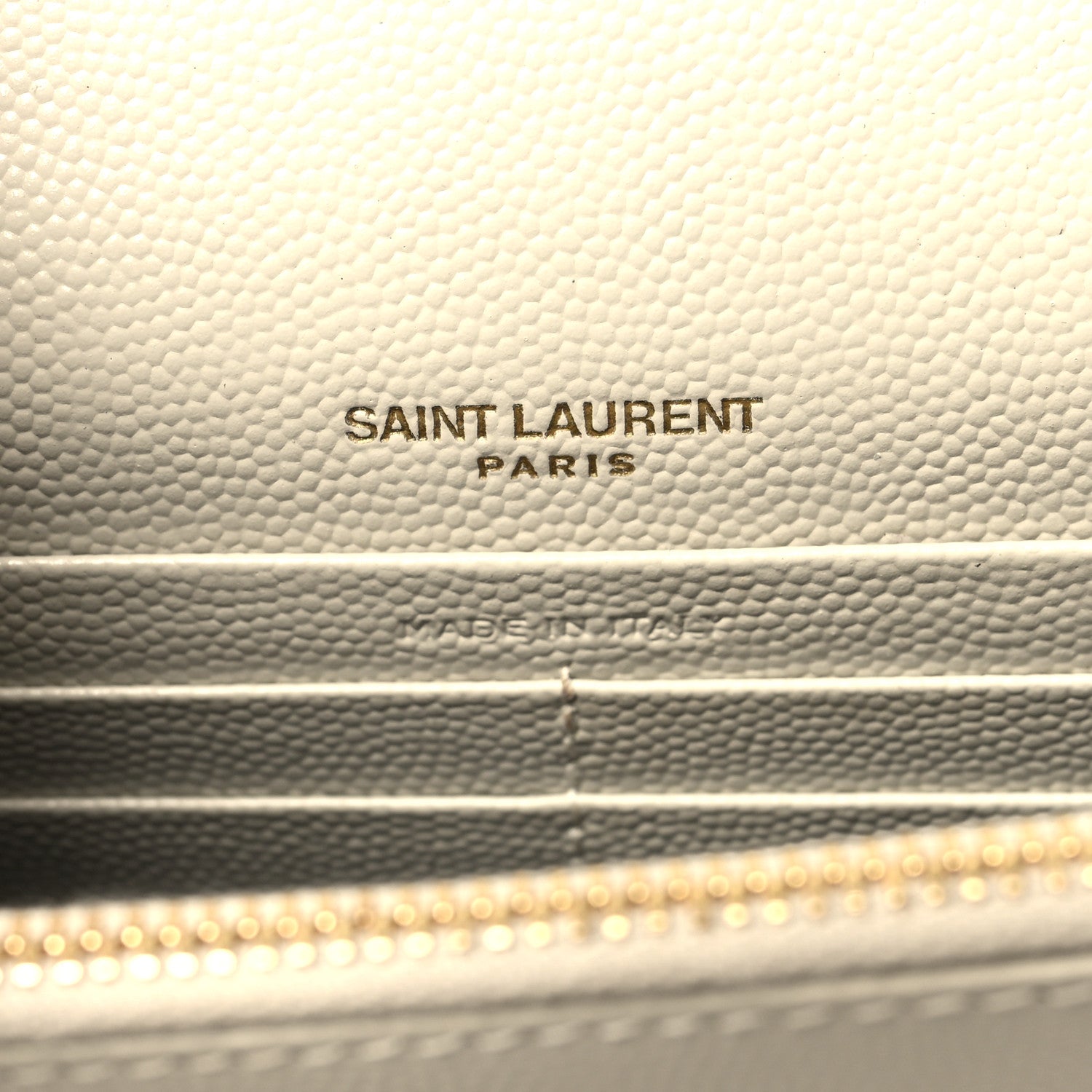 Saint Laurent Grain De Poudre Classic Monogram Kate Tassel Chain Wallet Crema Soft 6 of 12