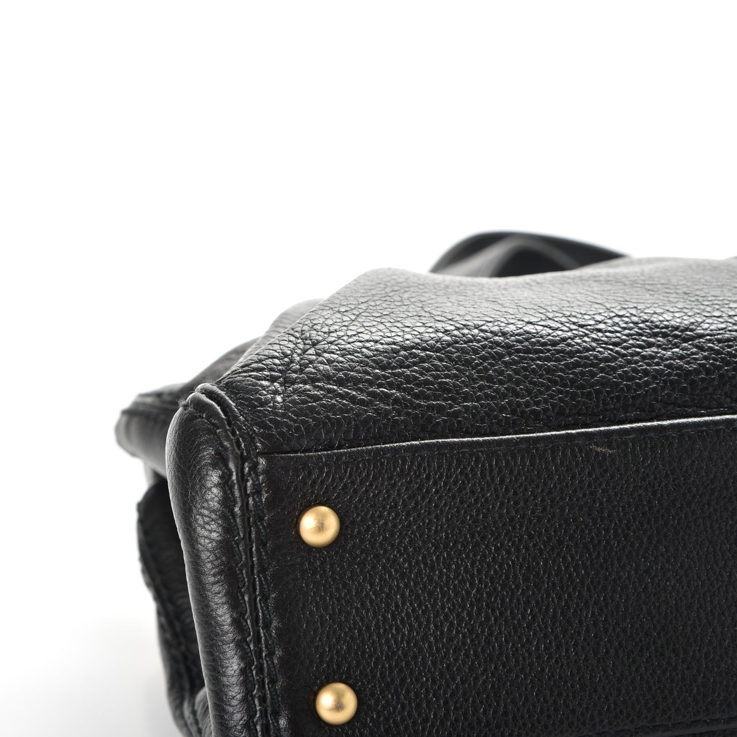 Grained Calfskin CC Framed Shoulder Bag Black