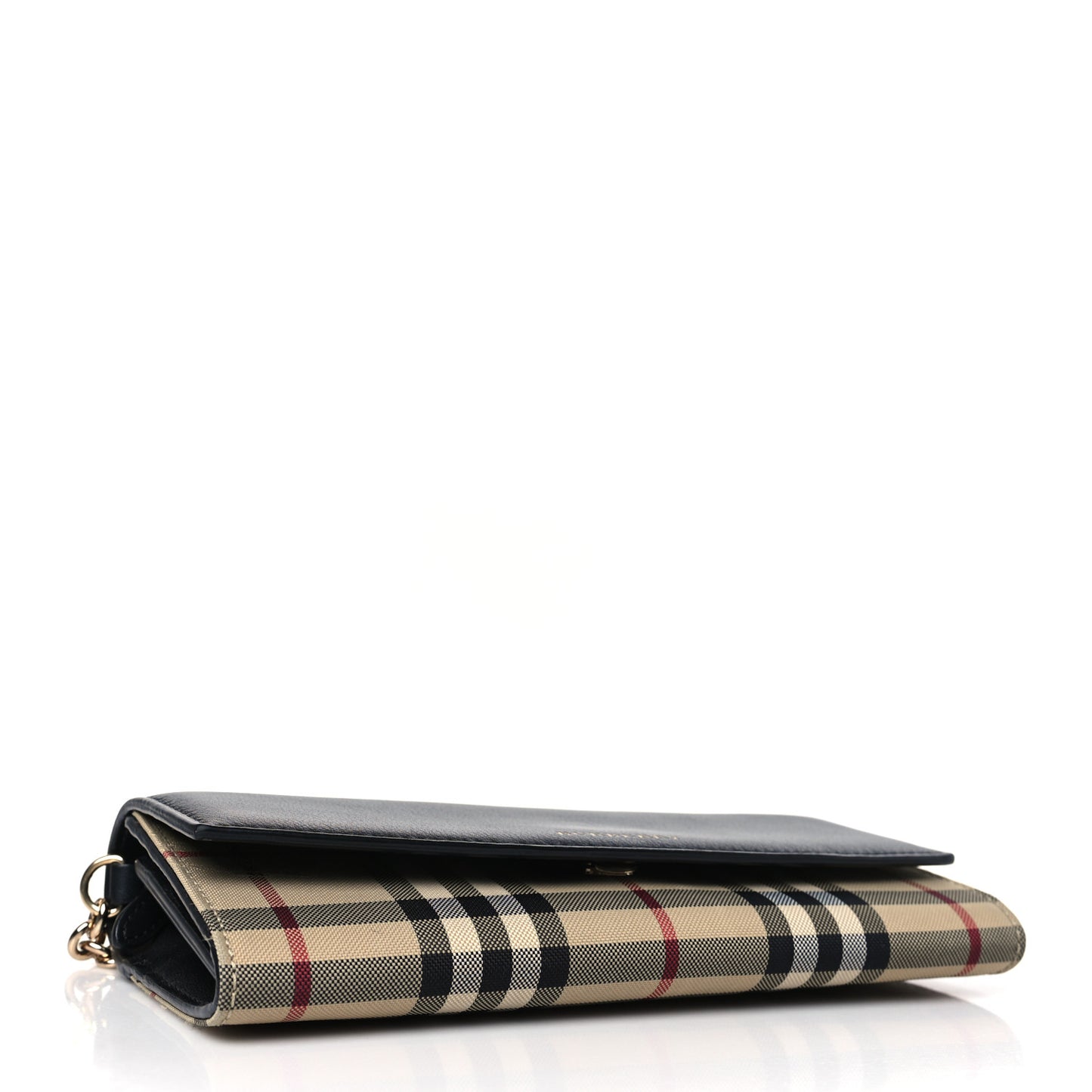 Calfskin House Check Henley Wallet On Chain Black